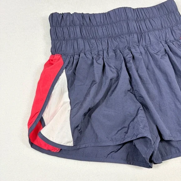 FREE PEOPLE Movement The Way Home Short Red Blue Womens Size Medium Athletic USA - Picture 3 of 11